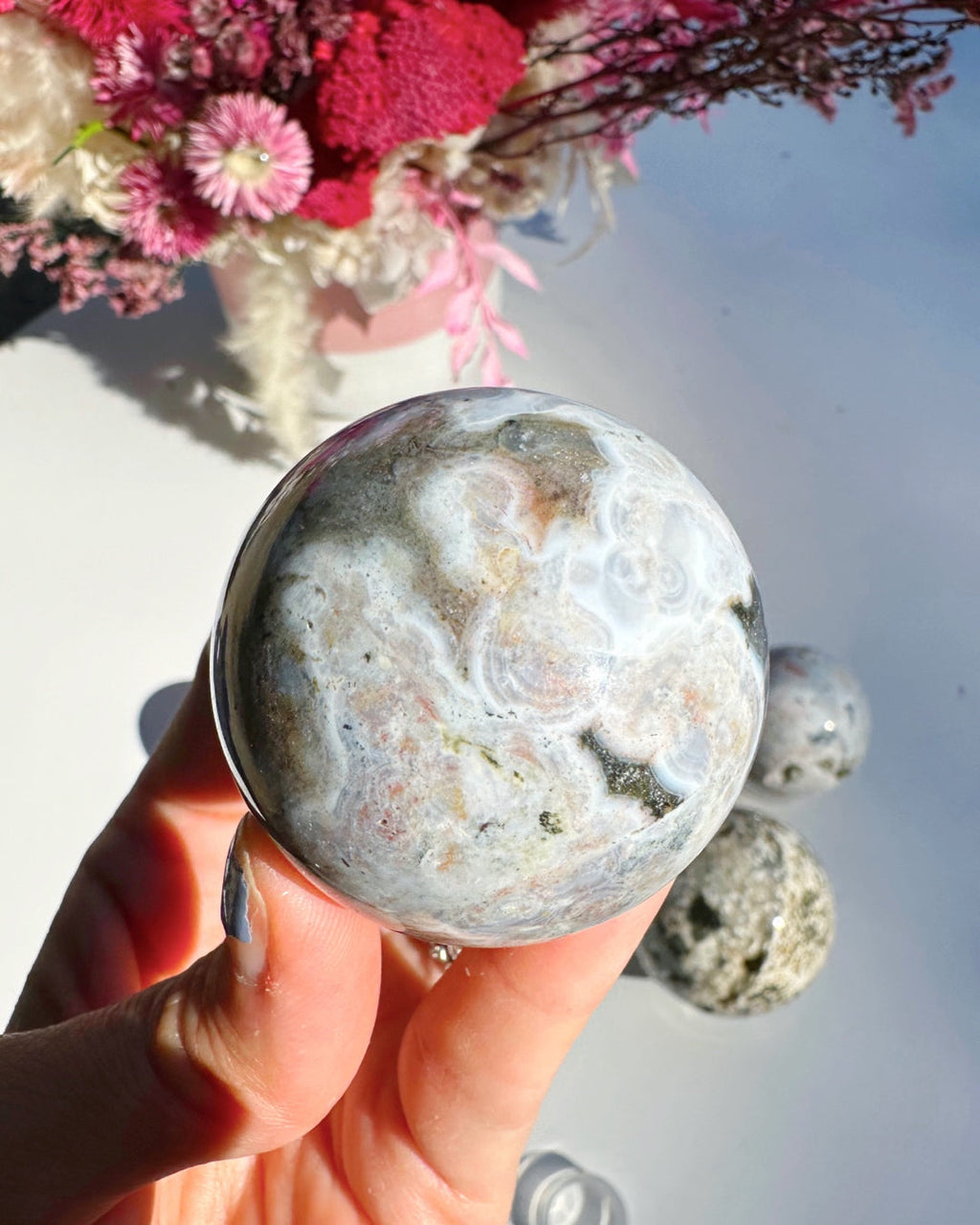 Ocean Jasper Sphere Baltic Mermaid