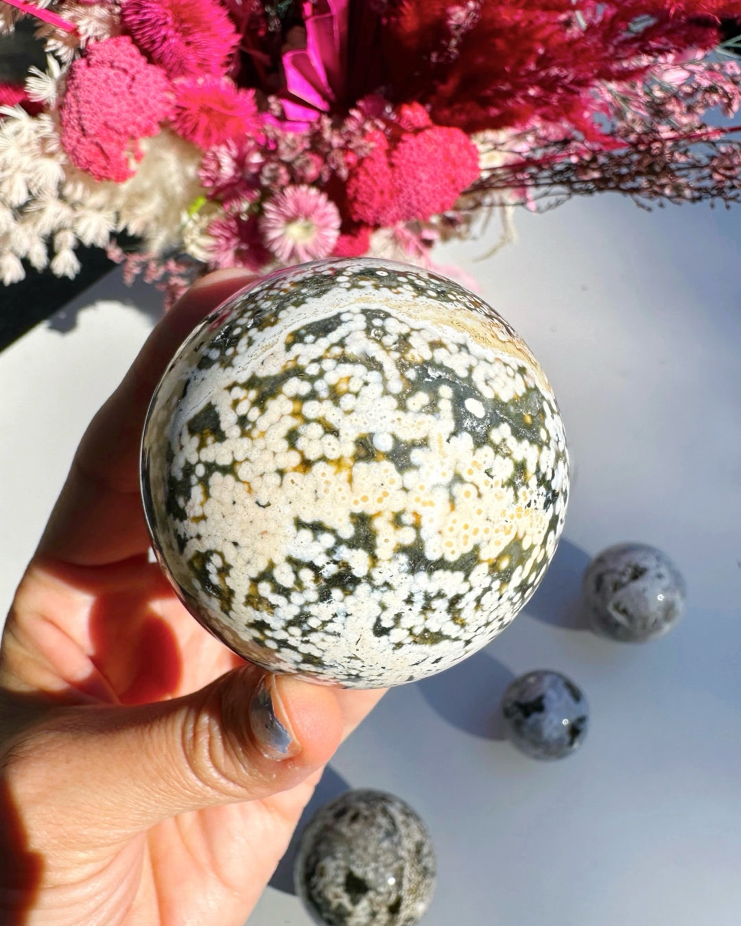 Ocean Jasper Sphere Baltic Mermaid