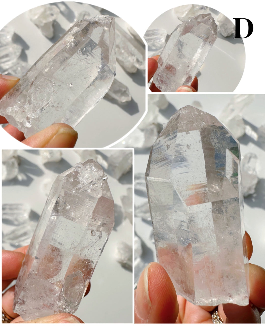 Arkansas Quartz Points - Super Clear Baltic Mermaid