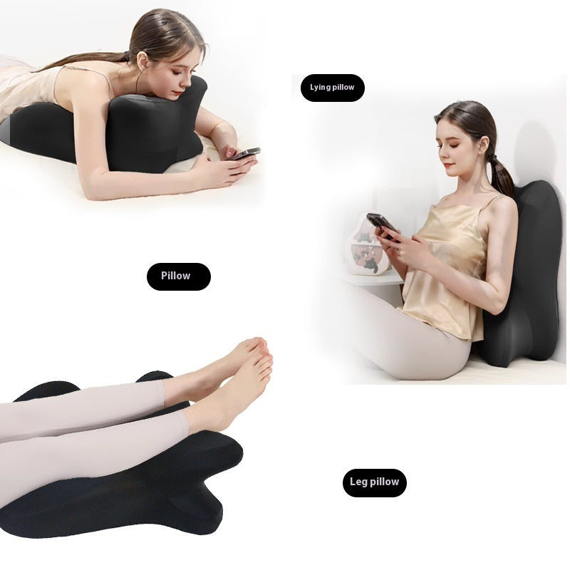 Stomach Sleeper Pillow with Phone Cutout – Bed Reading & Lounging Support Cushion DreamTech