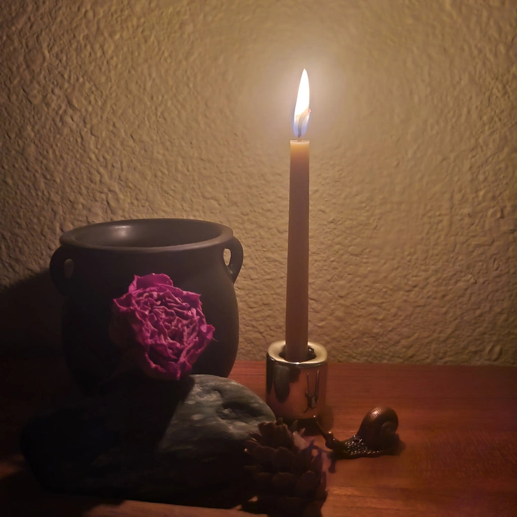 Taper Candles – 100% Pure Beeswax 5" Witchy Metaphysics & Apothecary
