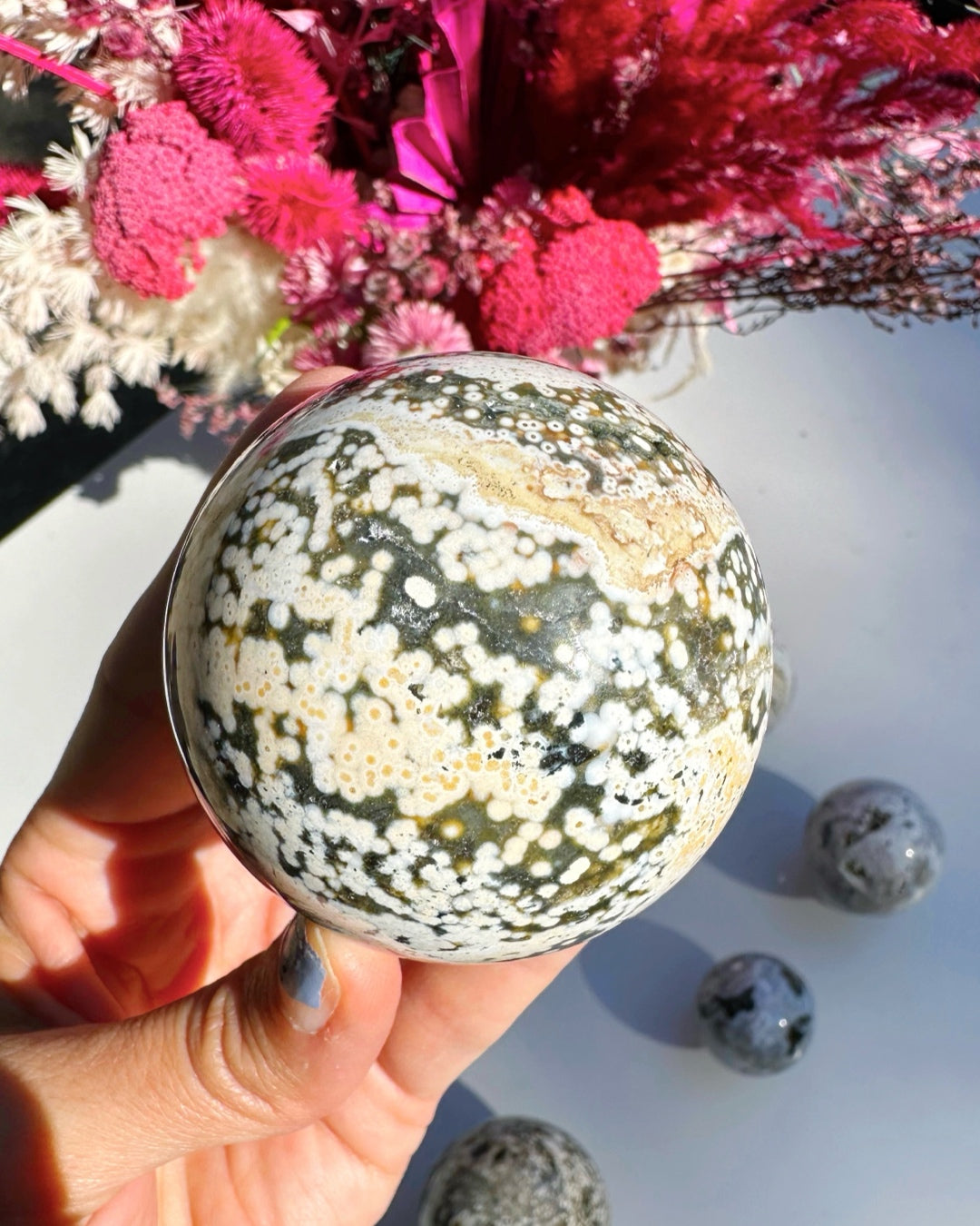 Ocean Jasper Sphere Baltic Mermaid