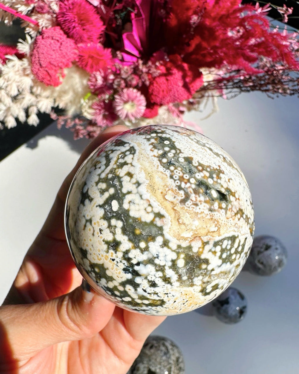 Ocean Jasper Sphere Baltic Mermaid