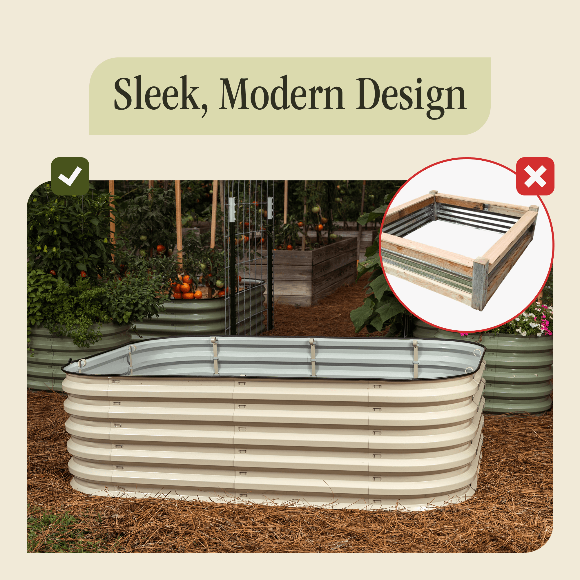 Gro-Rite "No Tools Needed" Premium Metal Raised Garden Bed Kit Gro-Rite Garden Global LLC