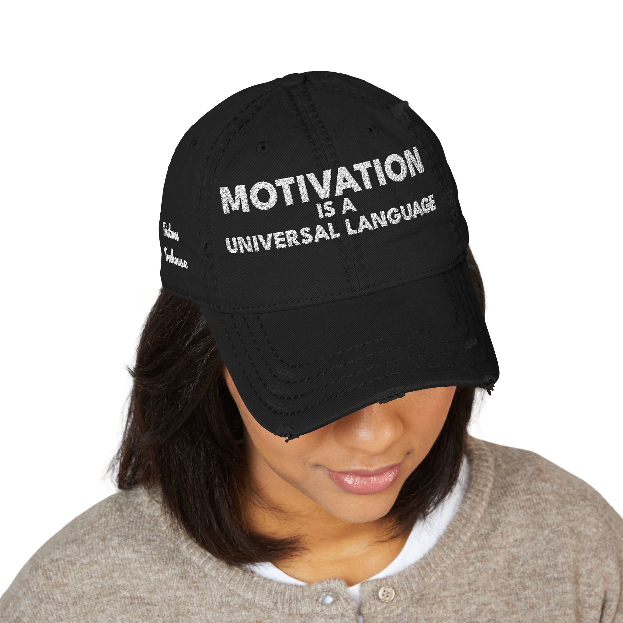 Motivation Is a Universal Language Embroidered Dad Hat Tristan’s Treehouse