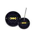Round Wooden Incense Burner (4 in.) - Triple Moon Witchy Metaphysics & Apothecary