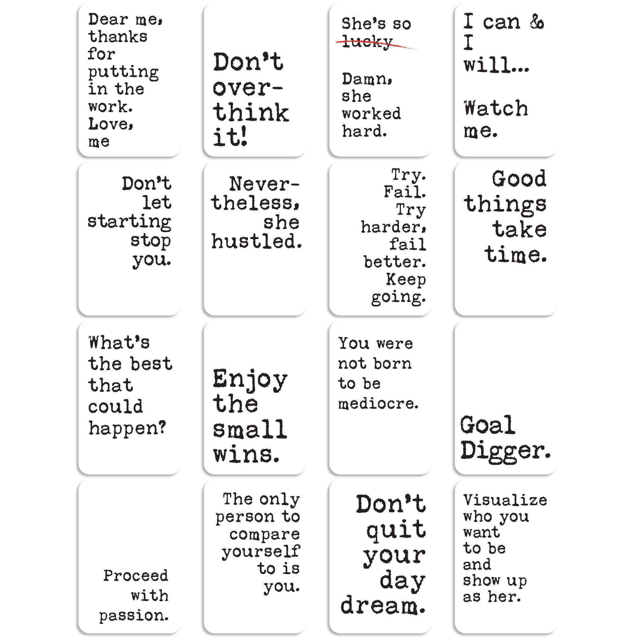 Entrepreneur Affirmation Cards, Deck of 16 RITZY ROSE