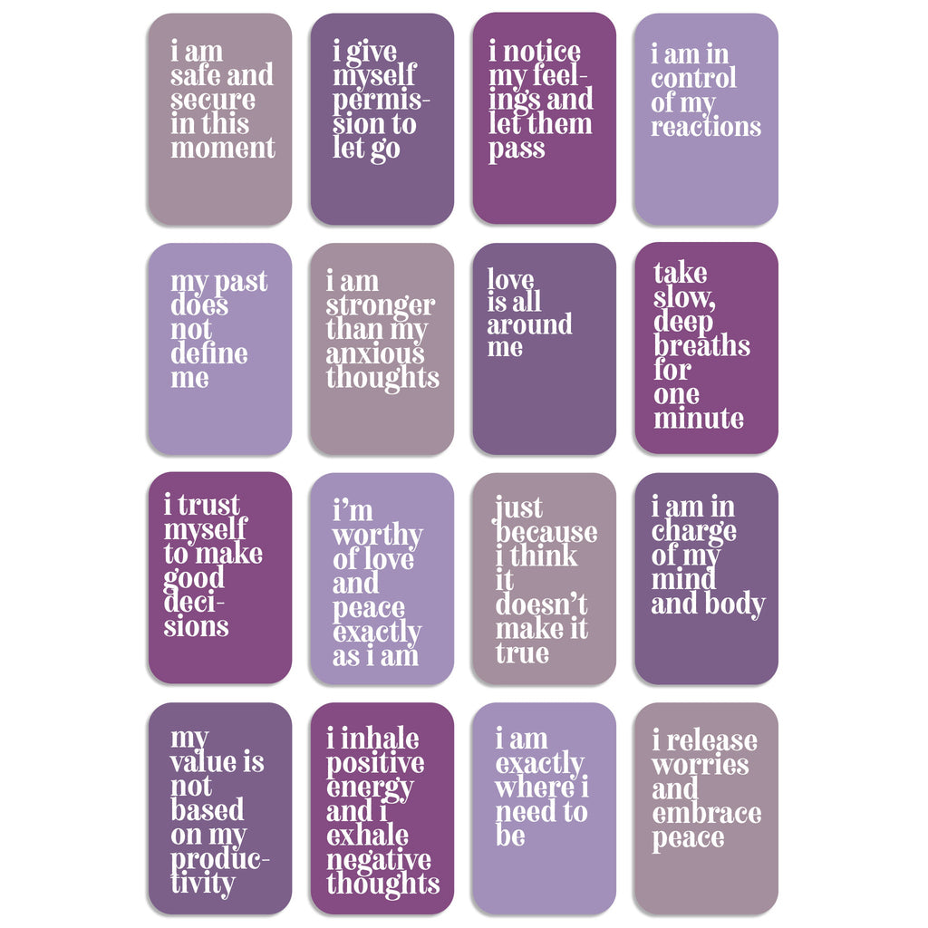 Anxiety Relief Affirmation Cards, Deck of 16 RITZY ROSE