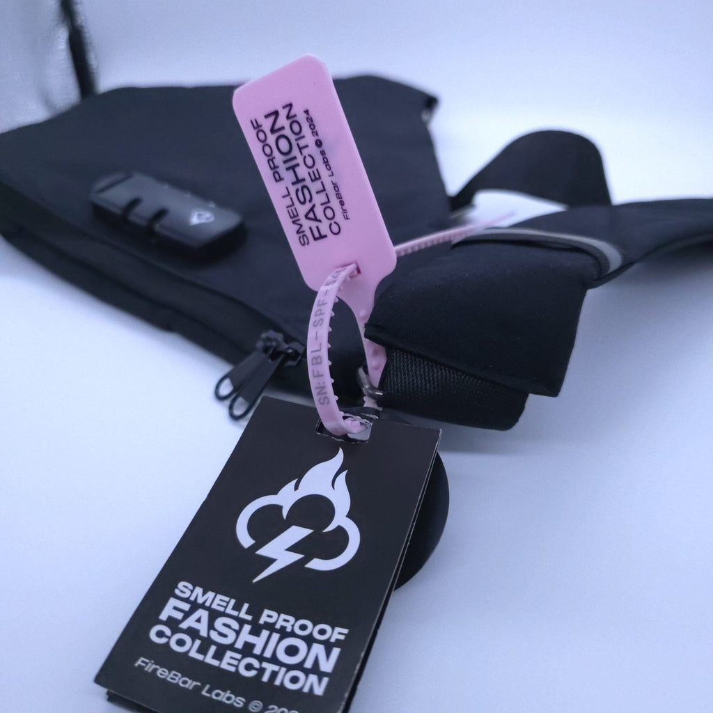 Essential Smell Proof Crossbody Bag - Fashionable, Discreet + Hidden Lock (FireBar Labs x PBAL) Safely Fashion Powered by FireBar Labs