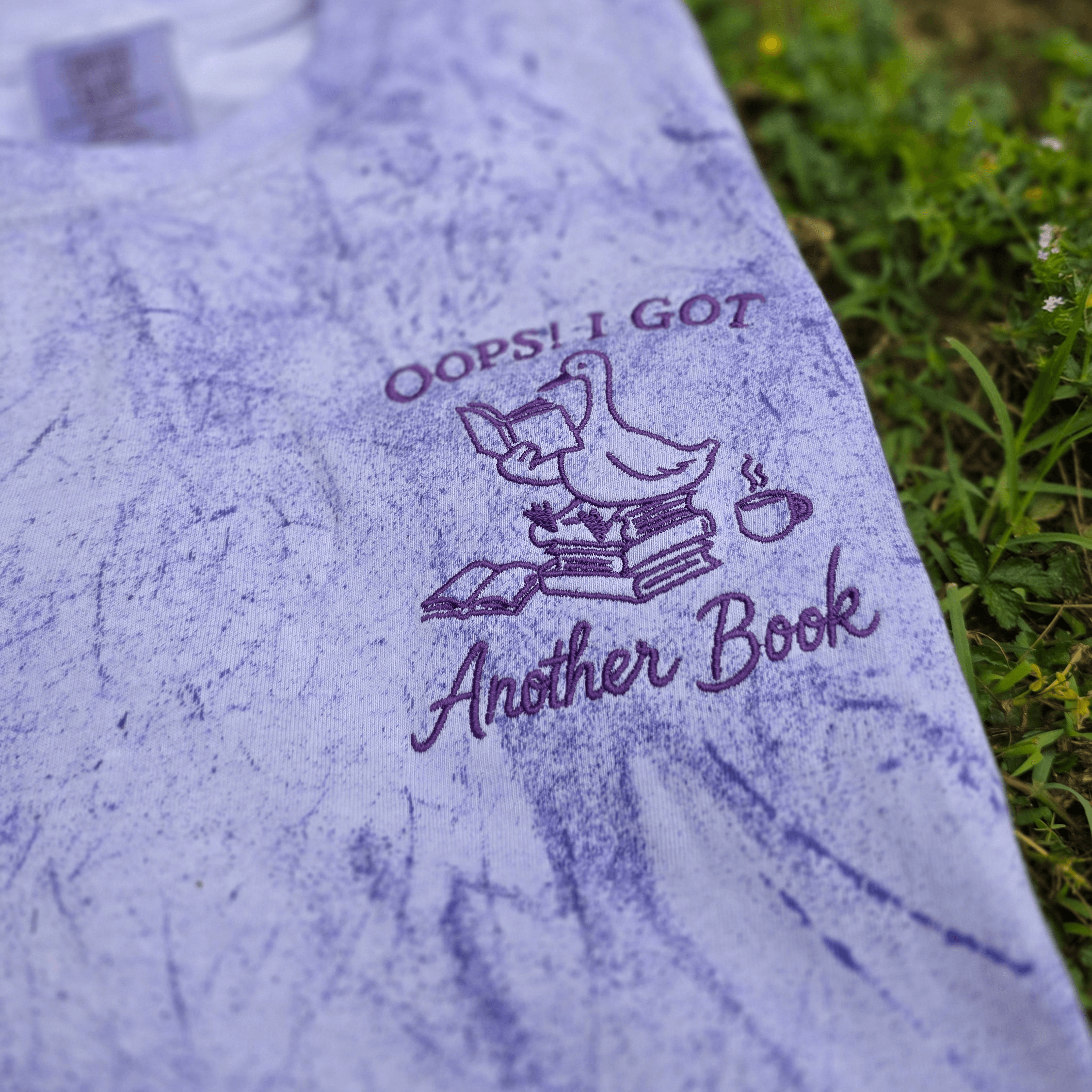 Oops! I Got Another Book Embroidered Shirt | Comfort Colors Colorblast 1745 Tee Merch Girls