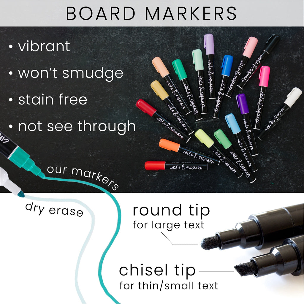Slim Weekly Acrylic Calendar + 1 Section | Horizontal Multi-style