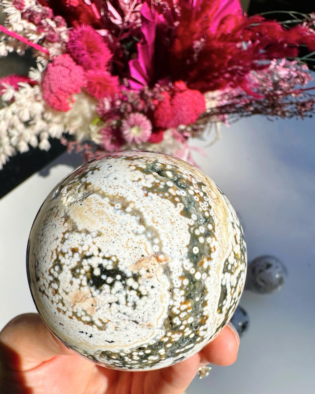 Ocean Jasper Sphere Baltic Mermaid