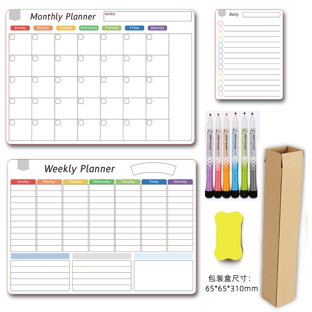 Calendar Magnetic White-board Wall Sticker Learning Schedule Refridgerator Magnets Message Board FLIPSTYLEZLLC