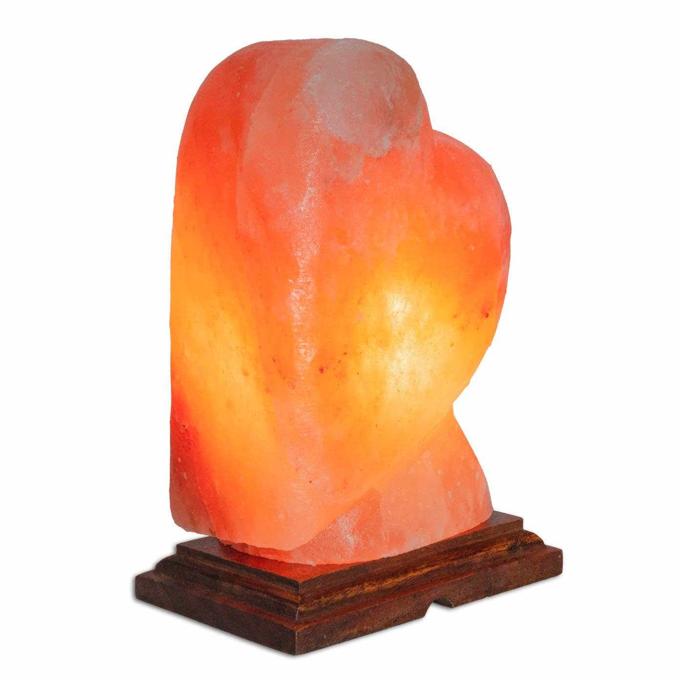 Heart Shaped Salt Lamp  - 10" avg. - Cord, Bulb, Dimmer Sacred Crystals