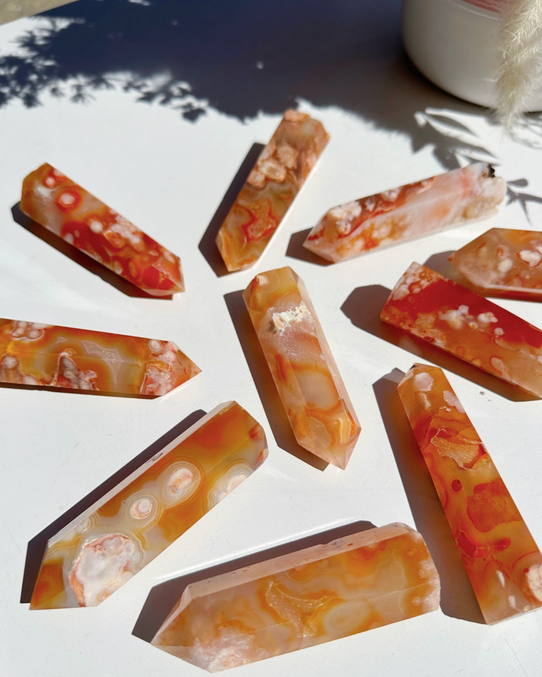 Carnelian Flower Agate Towers Baltic Mermaid