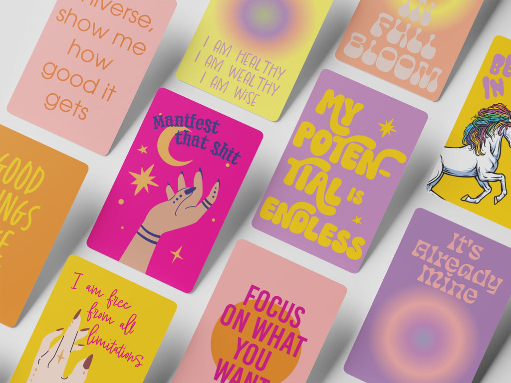 Positivity and Manifestation Affirmation Cards, Deck of 16 RITZY ROSE