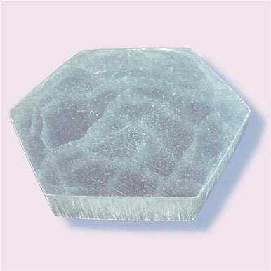 3" Selenite Charging Coaster - Hexagon Sacred Crystals