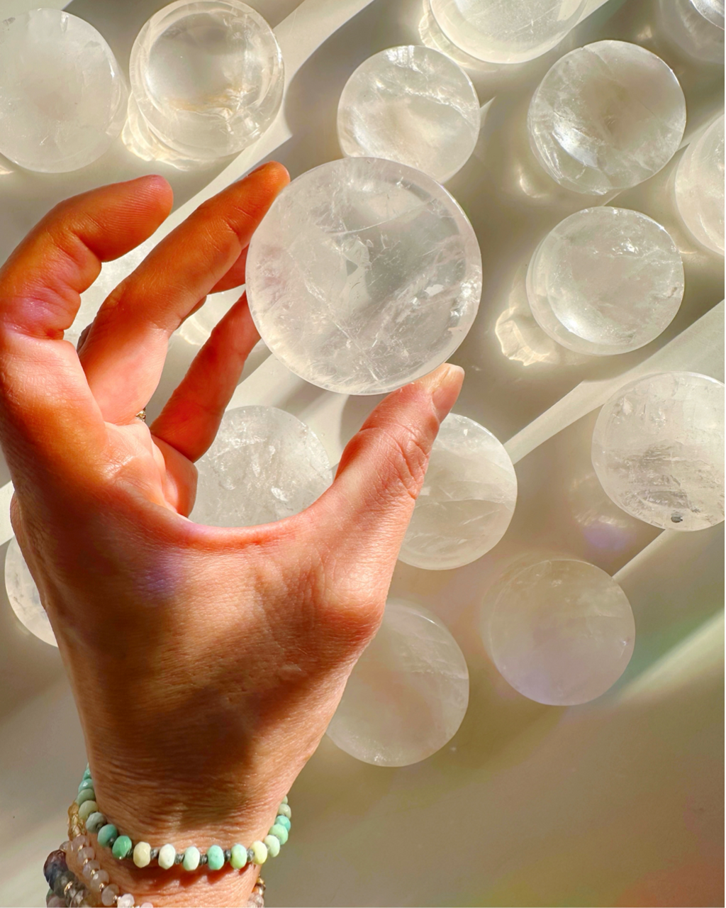 Clear Quartz Sphere Stand/Small Dish Baltic Mermaid