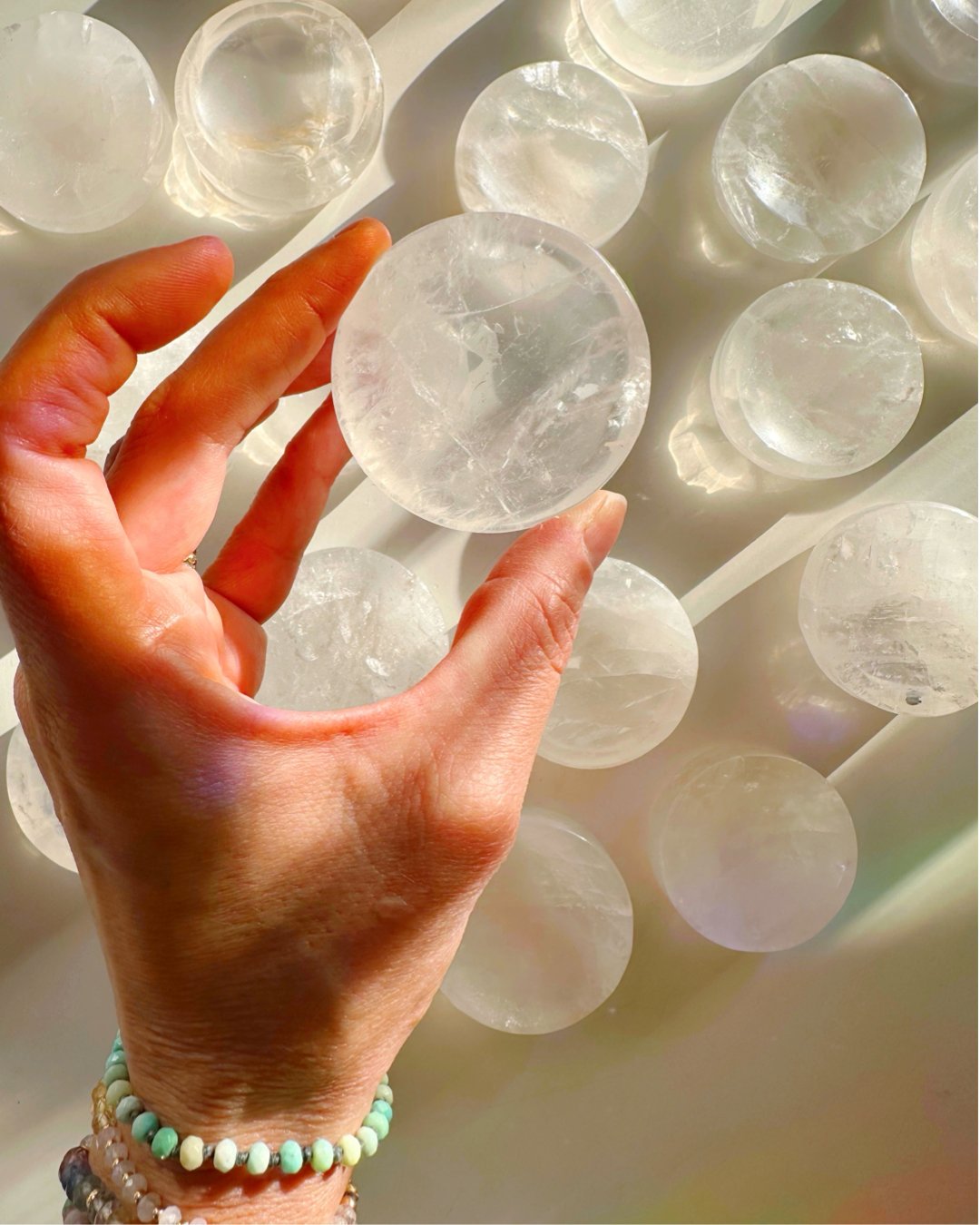 Clear Quartz Sphere Stand/Small Dish Baltic Mermaid