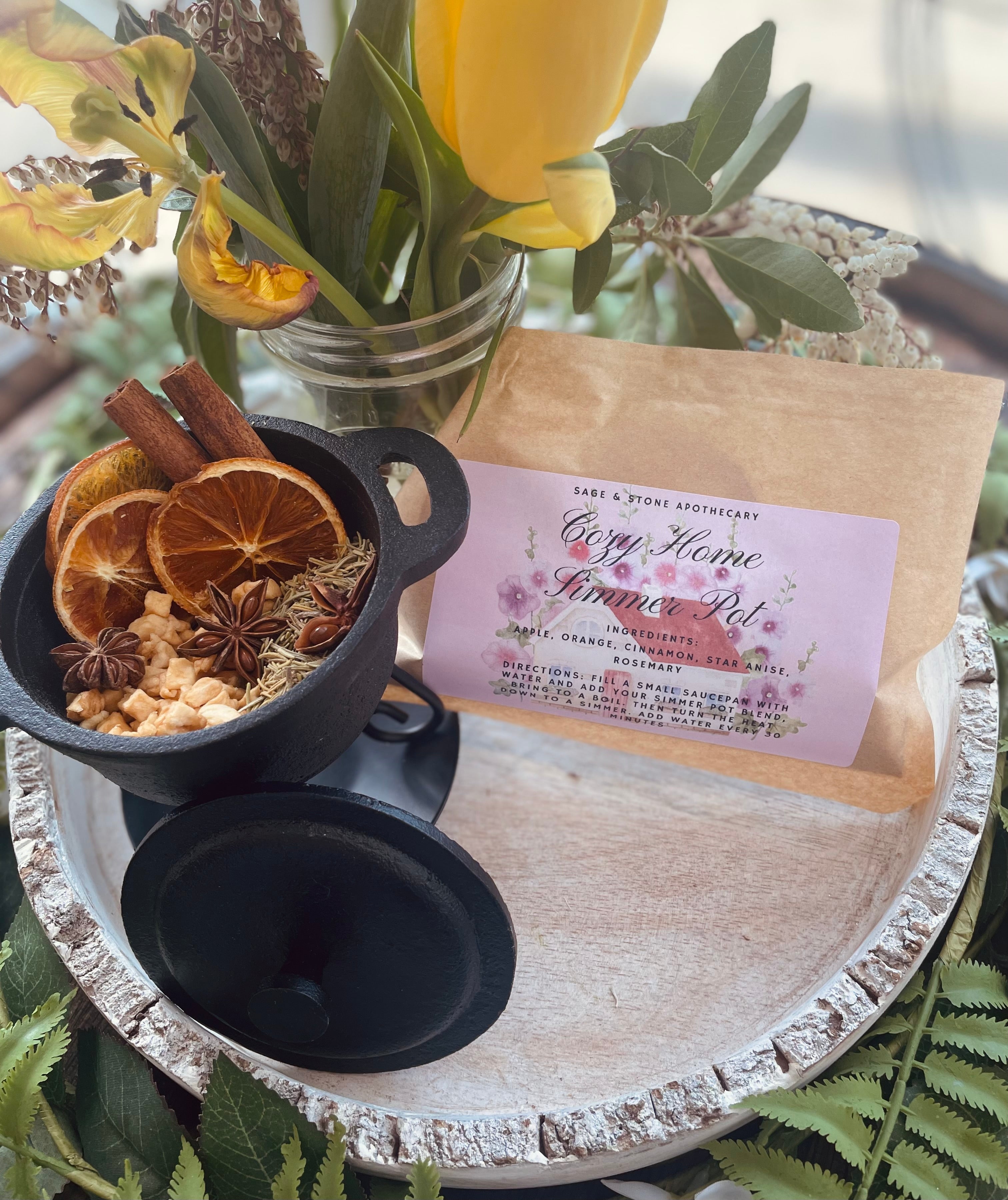 Cozy Home Simmer Pot Blend Sage & Stone Apothecary