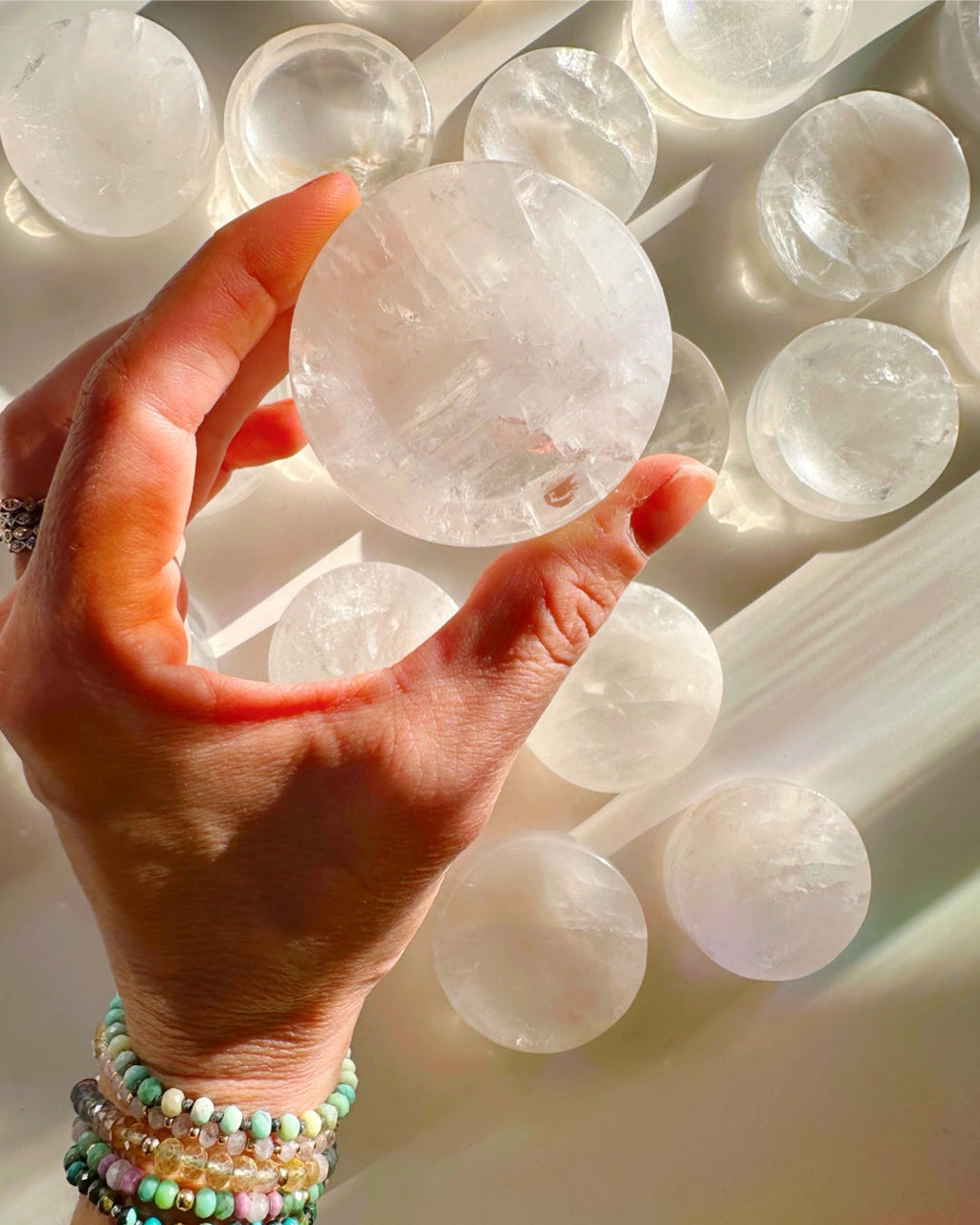 Clear Quartz Sphere Stand/Small Dish Baltic Mermaid