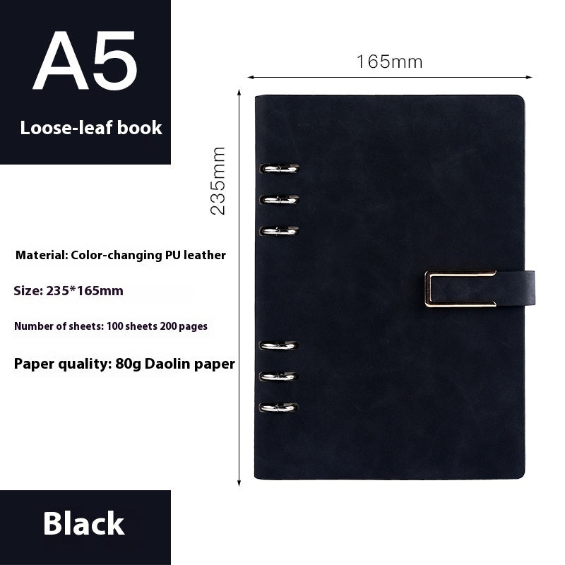 A5 Notebook Loose-leaf Removable Notepad Business Office Meeting My Store