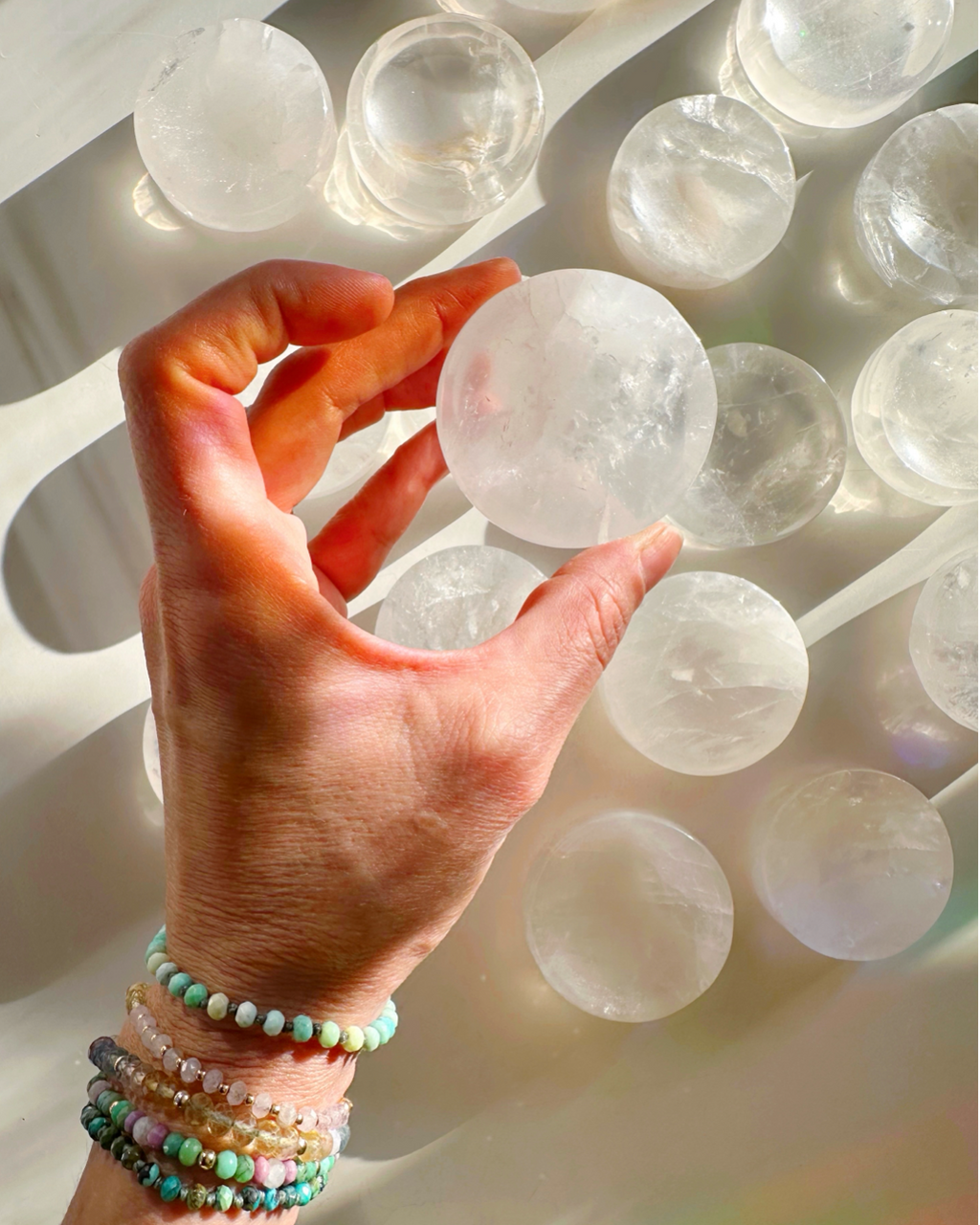 Clear Quartz Sphere Stand/Small Dish Baltic Mermaid