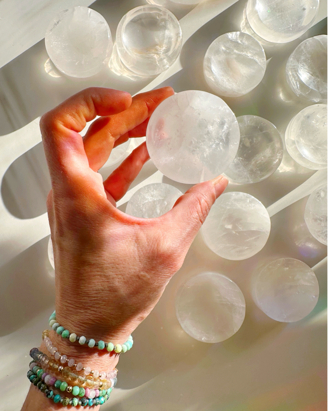 Clear Quartz Sphere Stand/Small Dish Baltic Mermaid