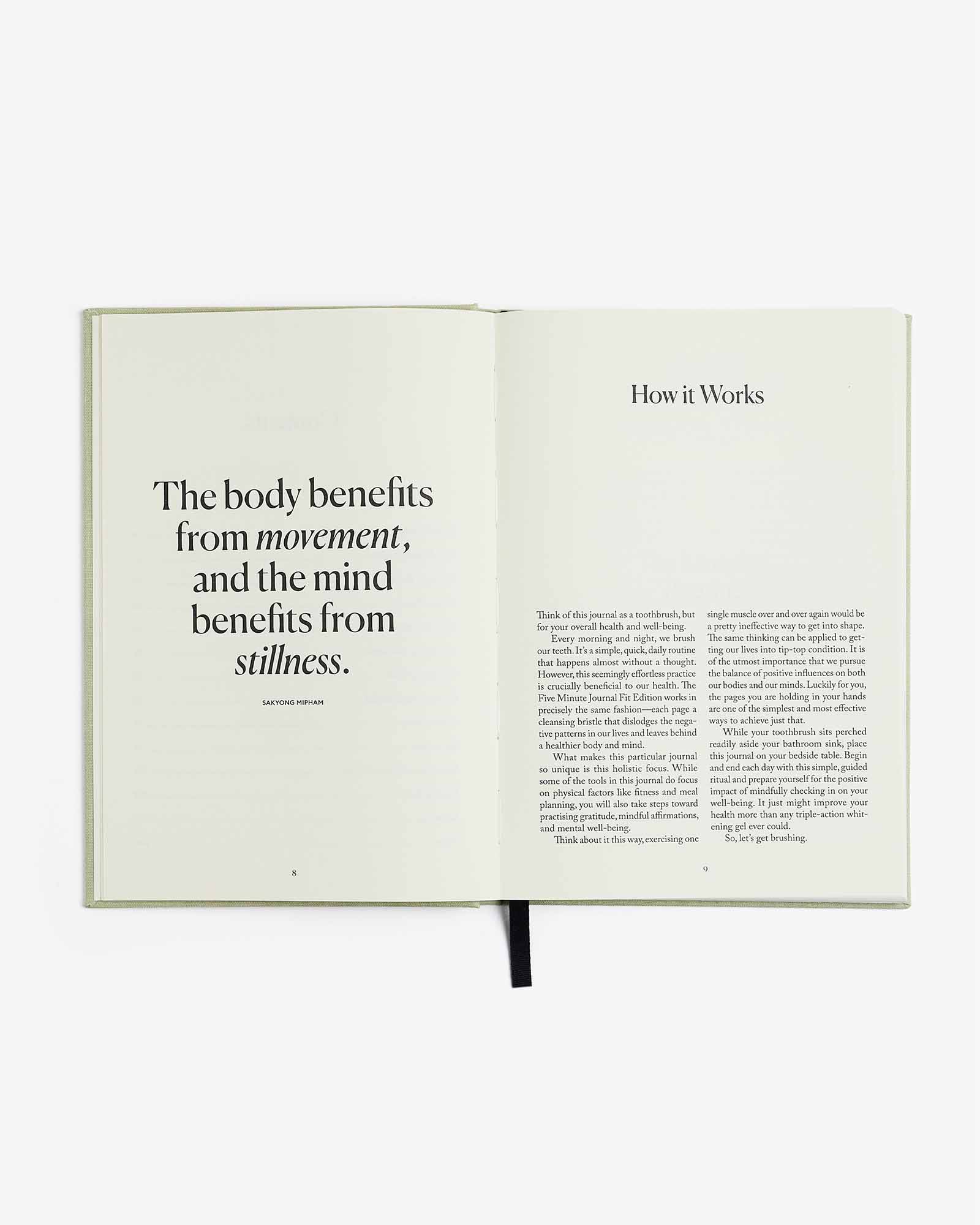 The Five Minute Journal Health & Fitness Edition Intelligent Change