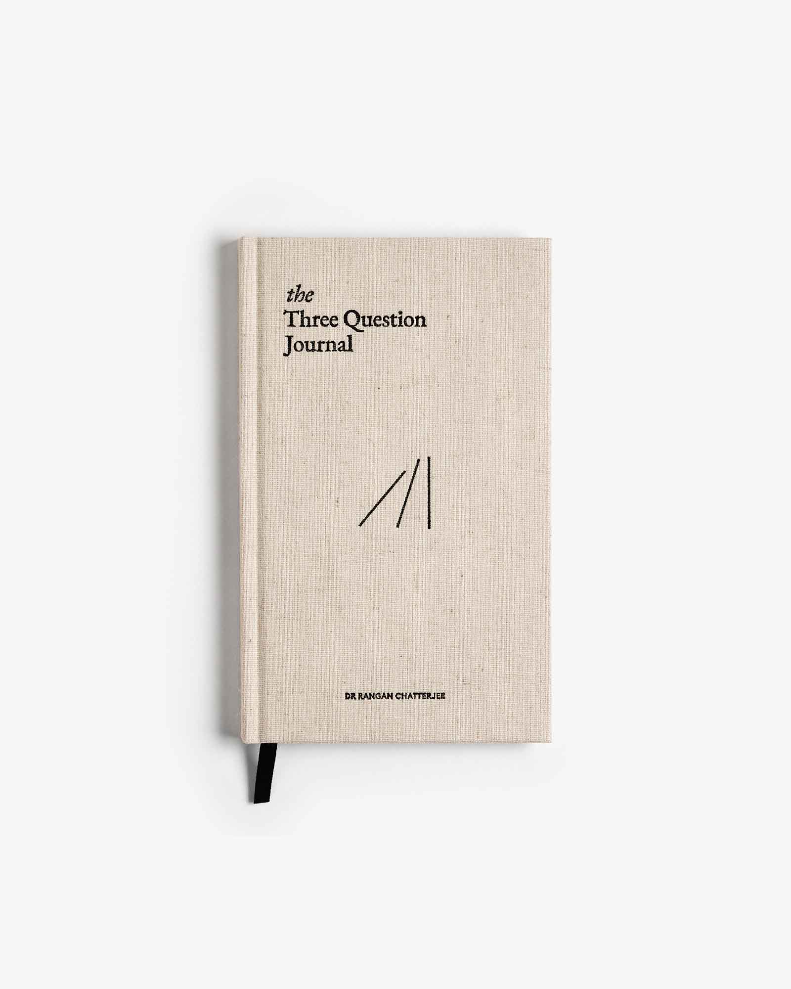 The Three Question Journal - Linen Intelligent Change