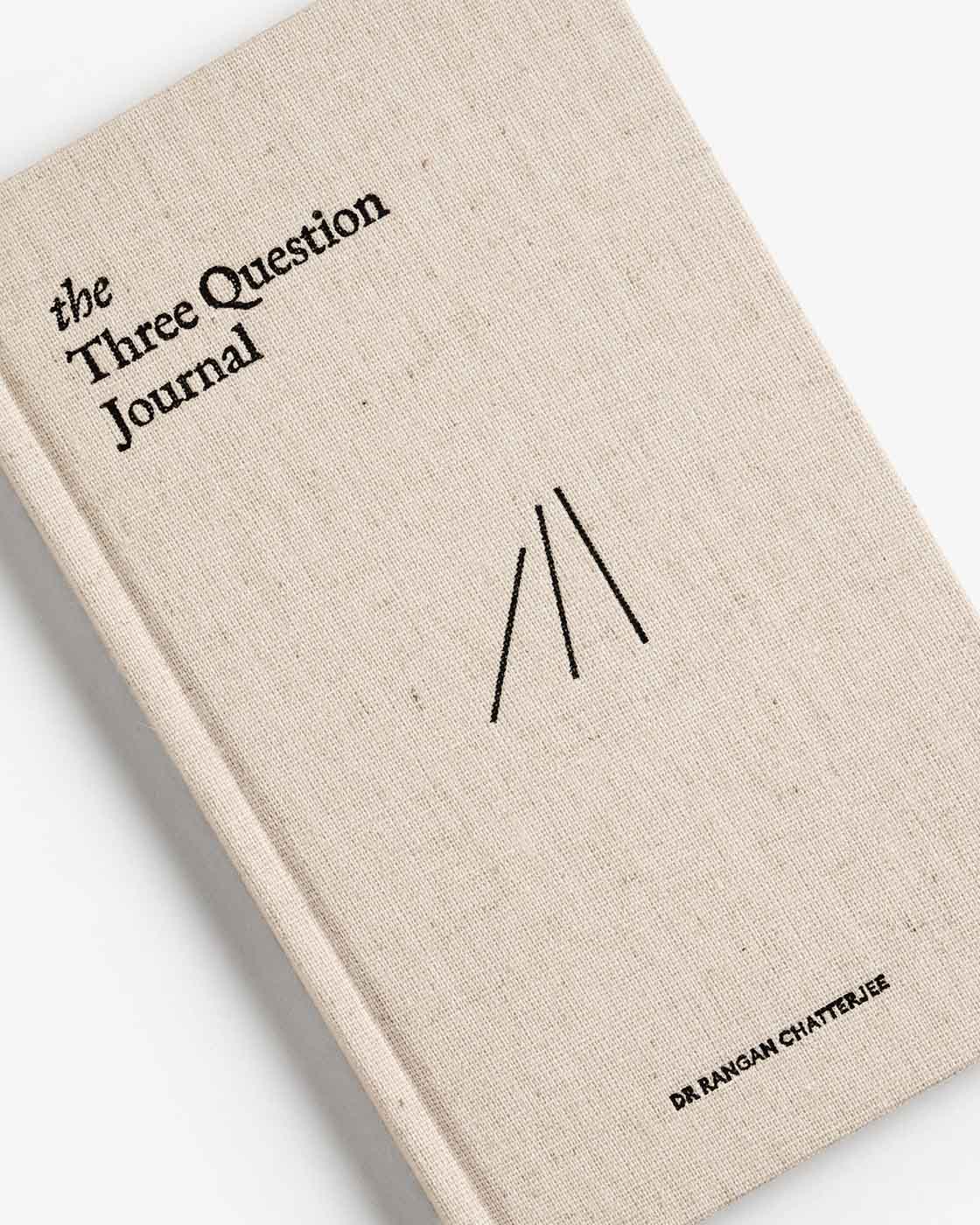 The Three Question Journal - Linen Intelligent Change