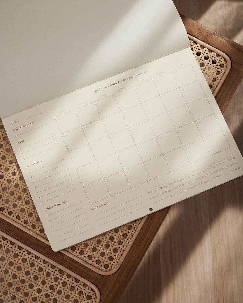 Productivity Monthly Desk Pad Intelligent Change