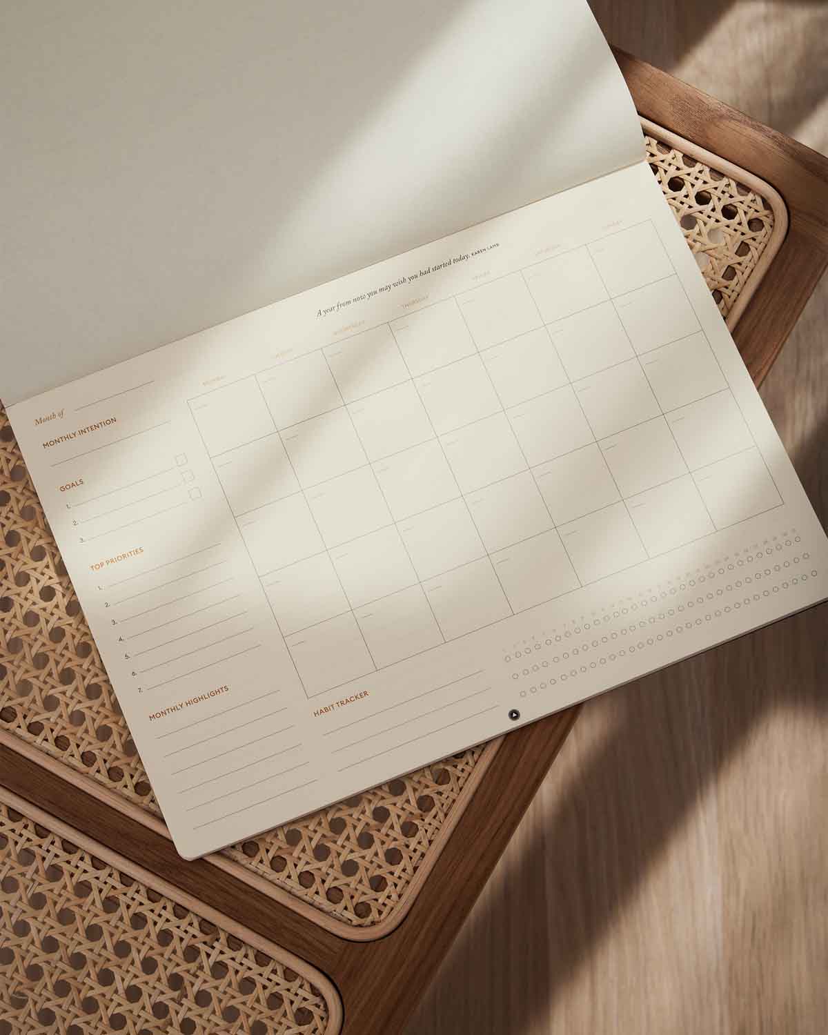 Productivity Monthly Desk Pad Intelligent Change