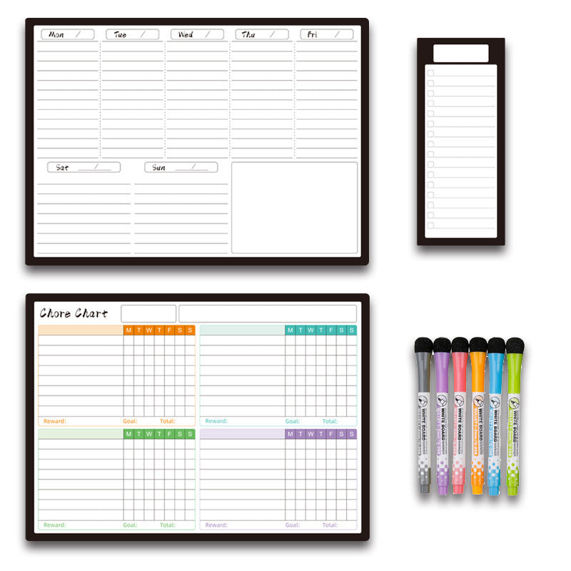 Calendar Magnetic White-board Wall Sticker Learning Schedule Refridgerator Magnets Message Board FLIPSTYLEZLLC