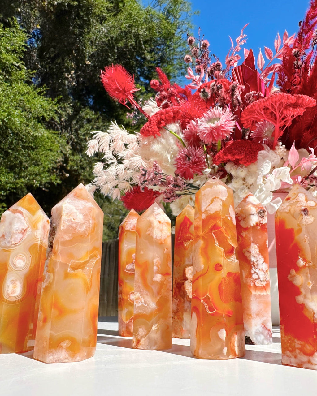 Carnelian Flower Agate Towers Baltic Mermaid