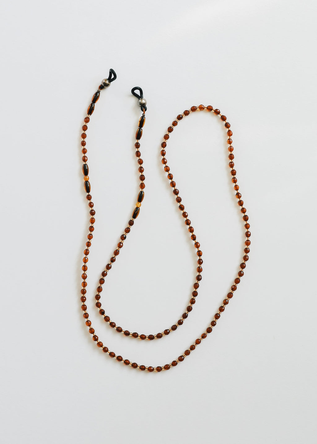 Baltic Sea Amber + Gemstone || Beaded Eyeglass Necklace - Natural Cognac CanyonLeaf