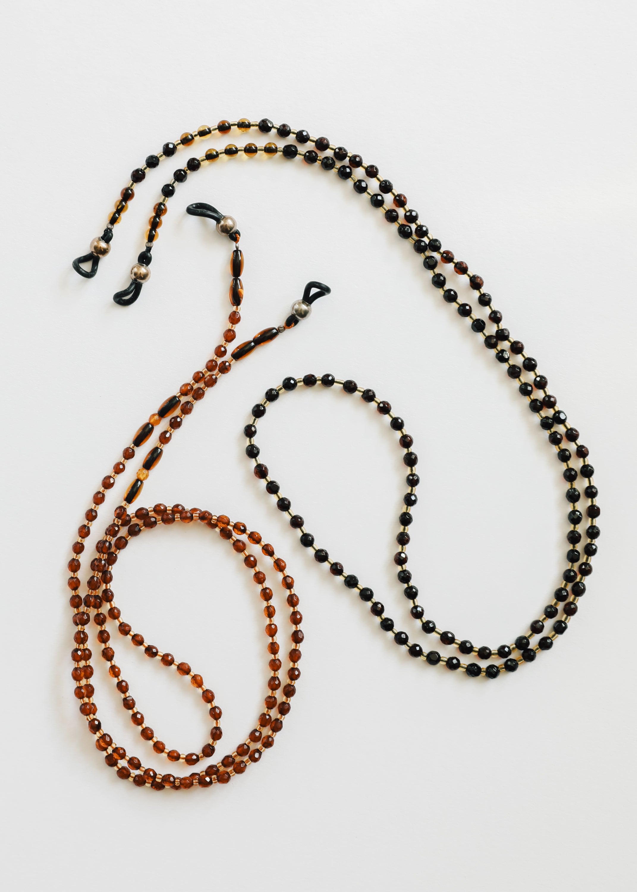 Baltic Sea Amber + Gemstone || Beaded Eyeglass Necklace - Natural Cognac CanyonLeaf