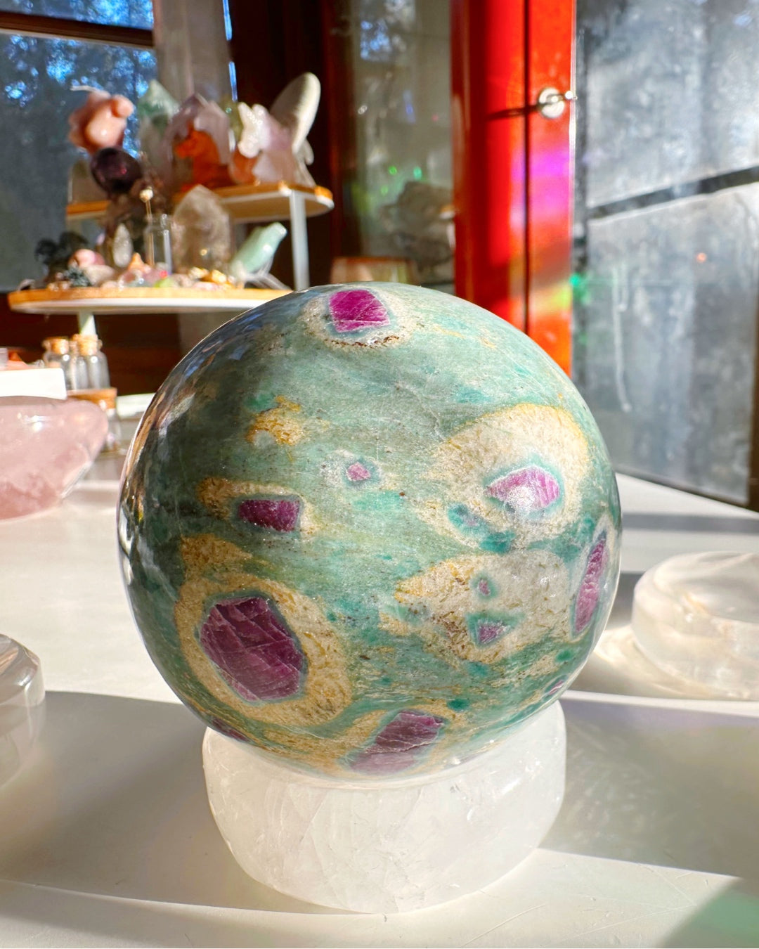 Clear Quartz Sphere Stand/Small Dish Baltic Mermaid