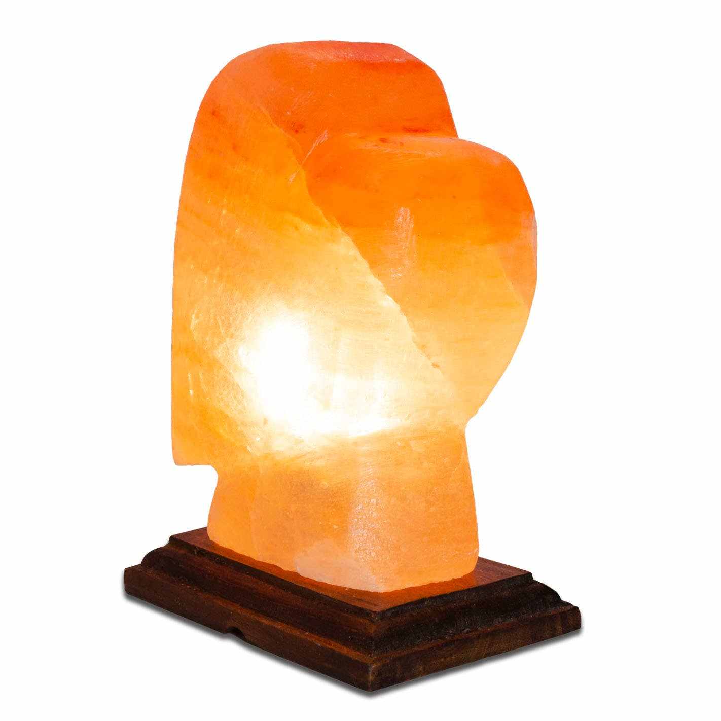 Heart Shaped Salt Lamp  - 10" avg. - Cord, Bulb, Dimmer Sacred Crystals