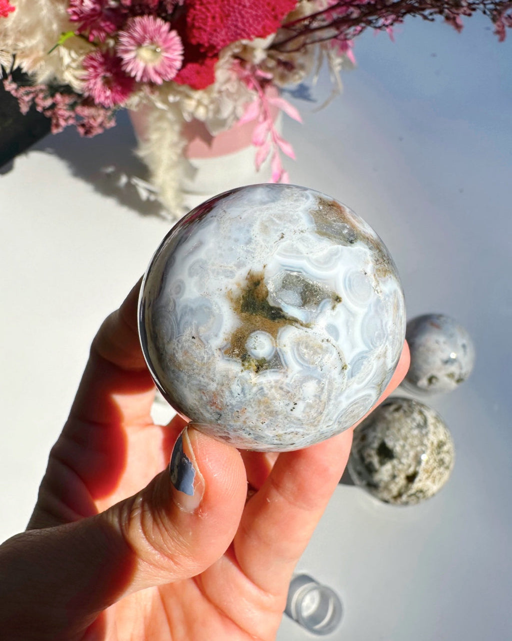 Ocean Jasper Sphere Baltic Mermaid