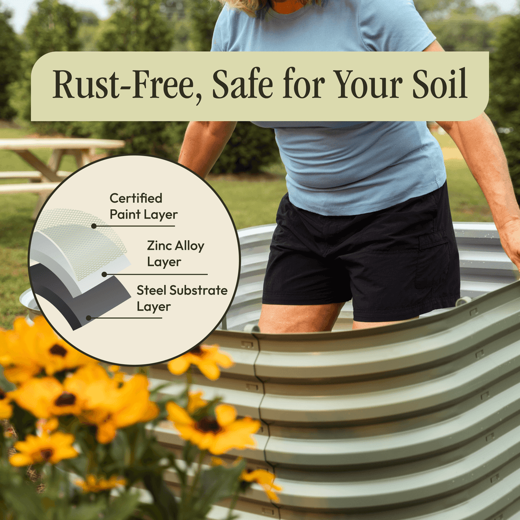 Gro-Rite "No Tools Needed" Premium Metal Raised Garden Bed Kit Gro-Rite Garden Global LLC
