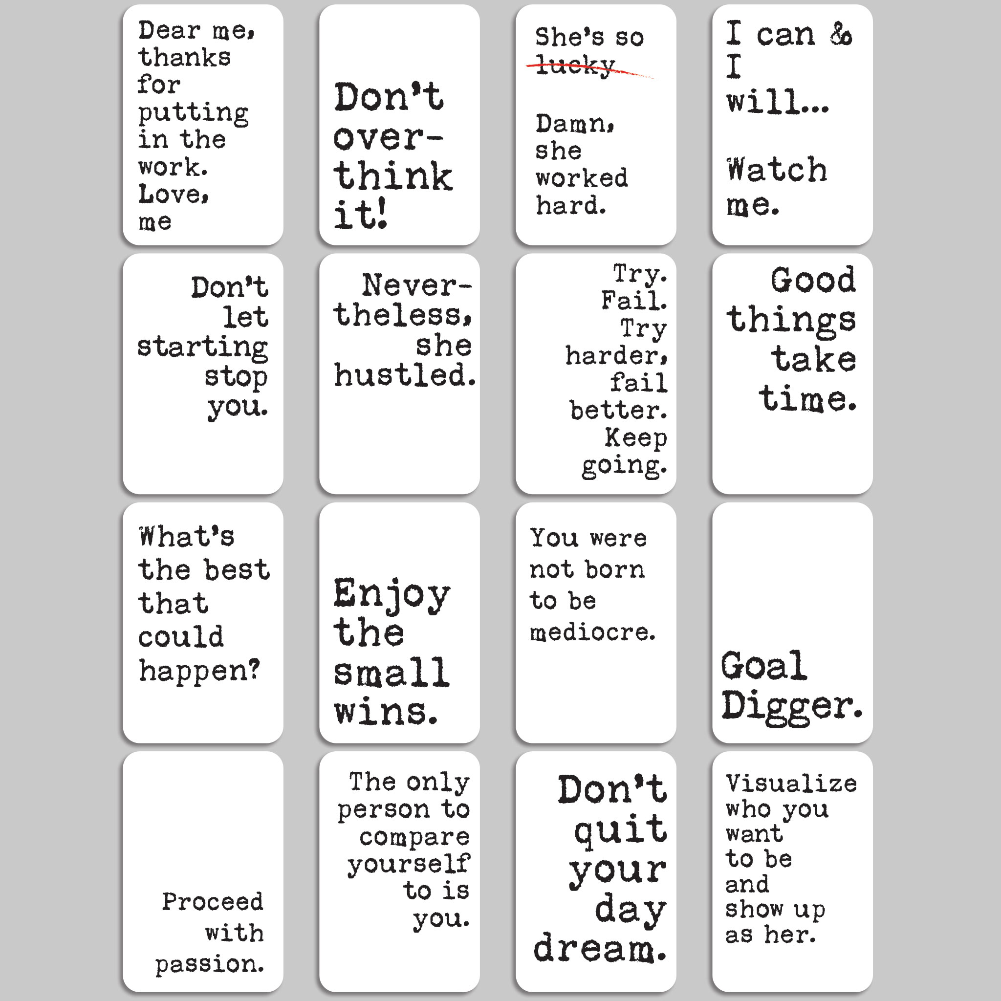 Entrepreneur Affirmation Cards, Deck of 16 RITZY ROSE