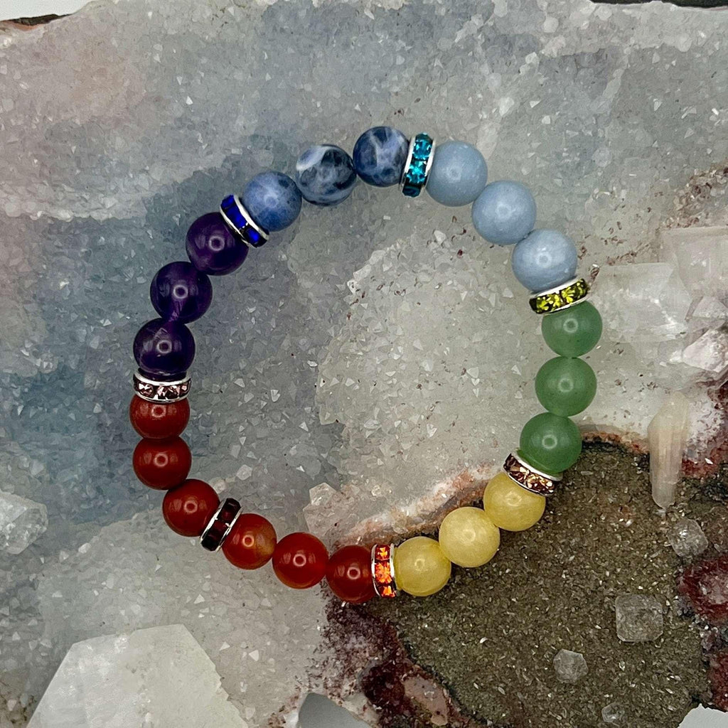 7 Chakra Crystal Beaded Bracelet Natural Gemstones Crystal Destiny