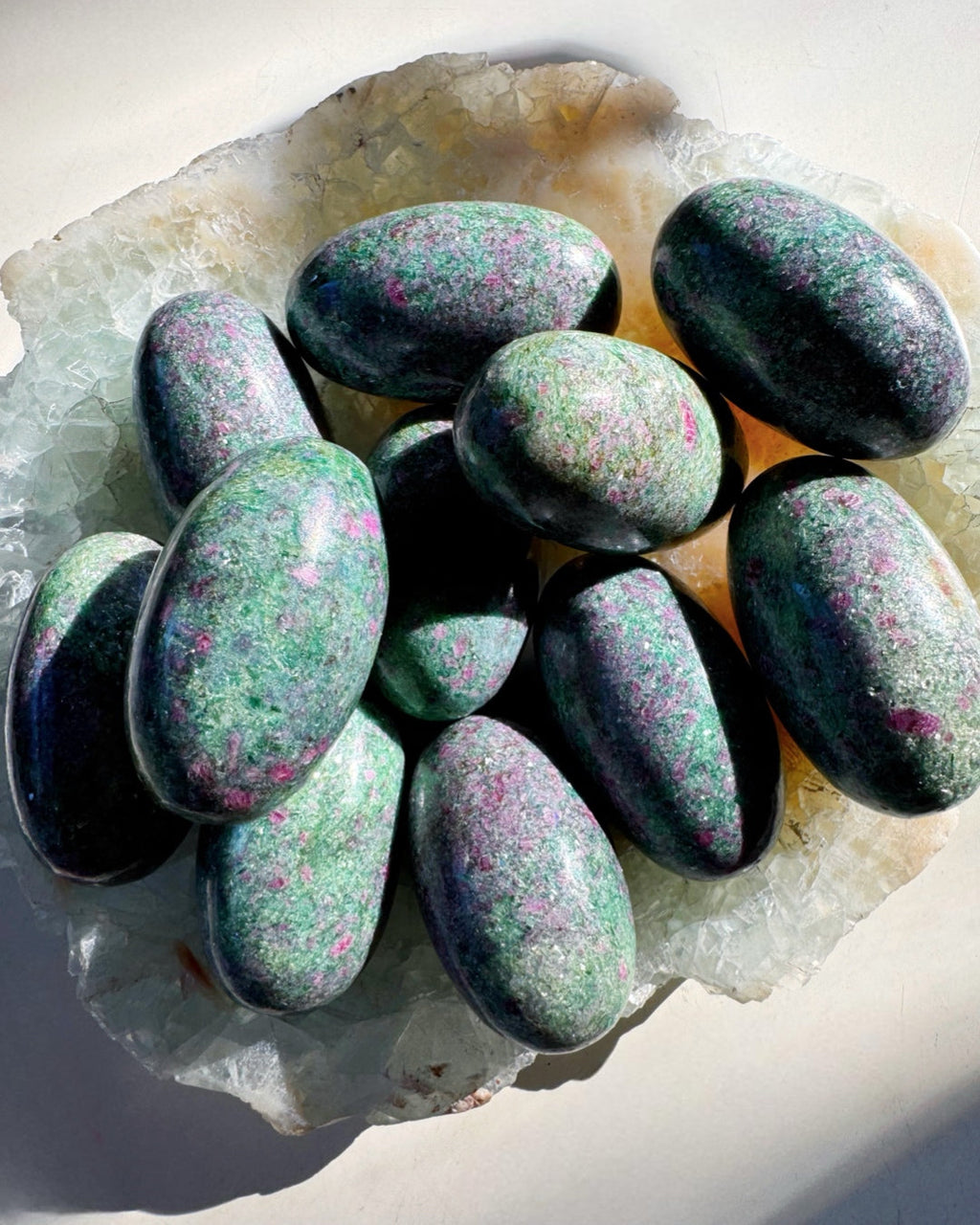 Ruby in Fuchsite Lingams Baltic Mermaid