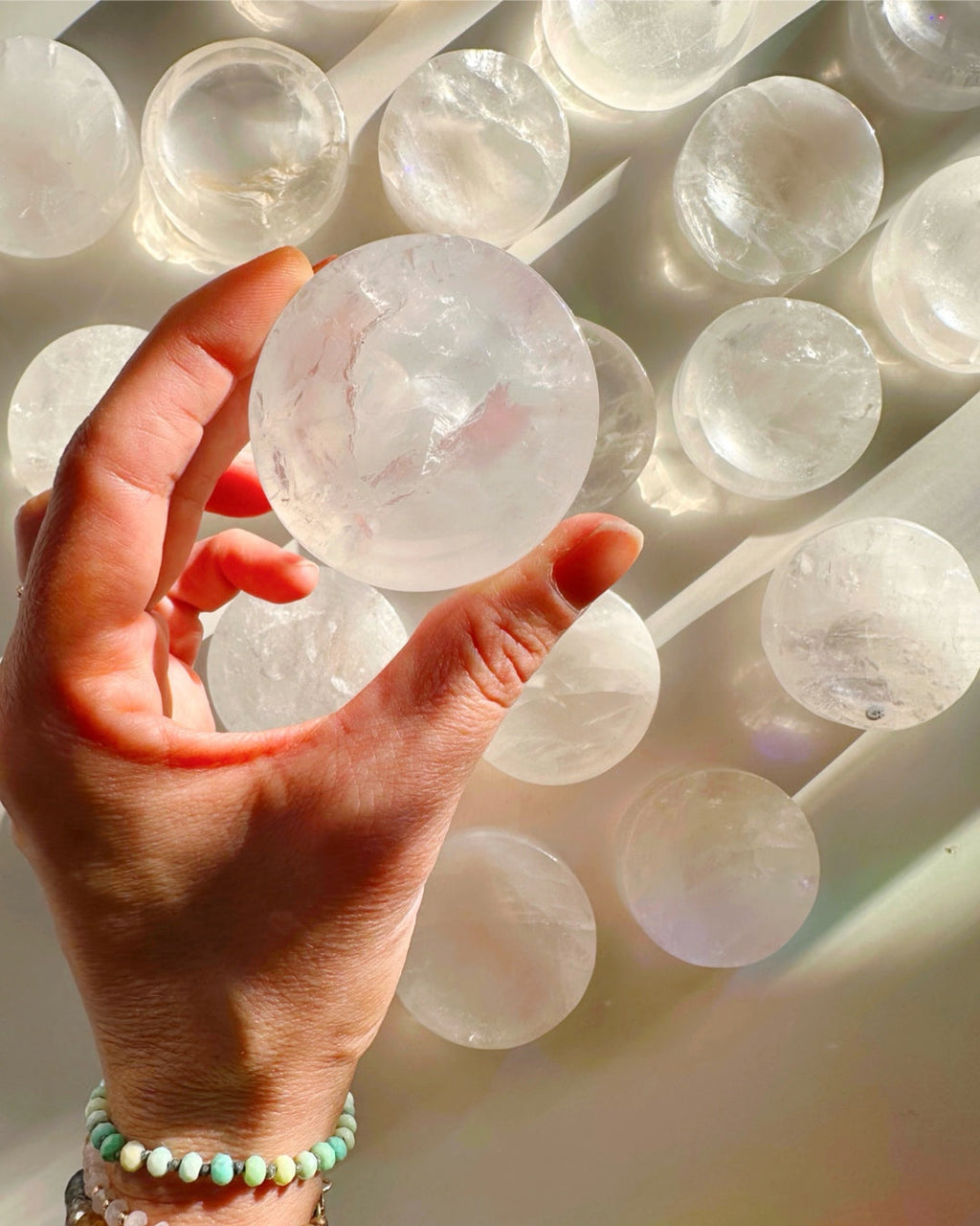 Clear Quartz Sphere Stand/Small Dish Baltic Mermaid