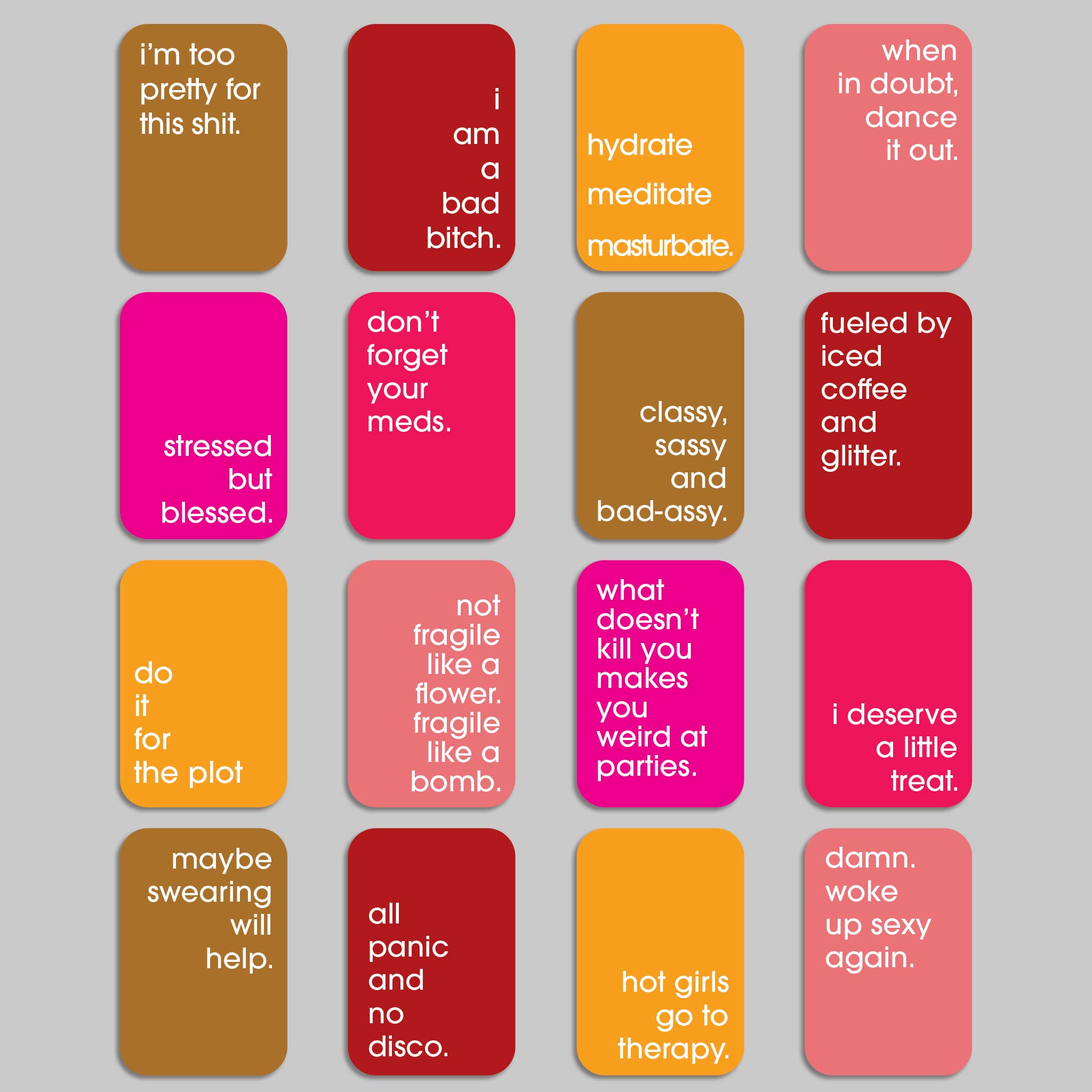 Self-Love Affirmation Cards, Deck of 16 RITZY ROSE