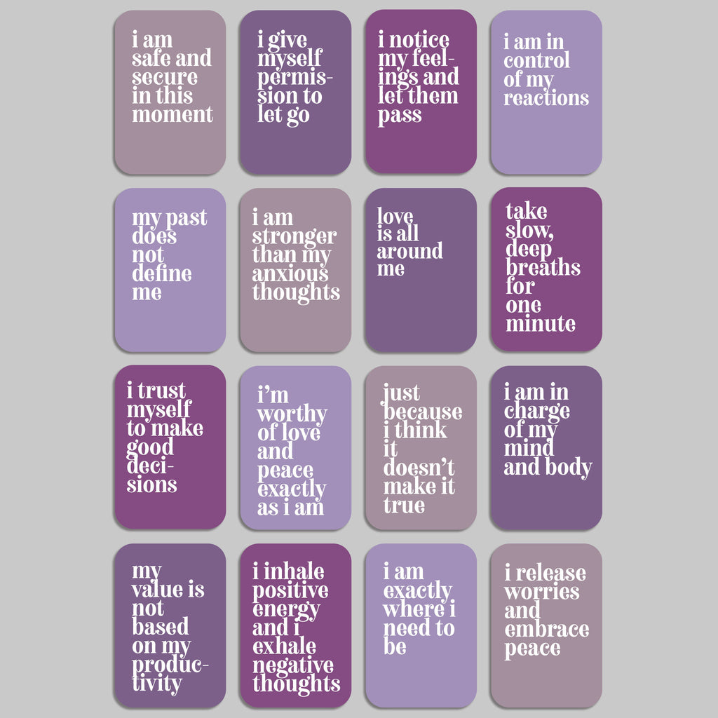 Anxiety Relief Affirmation Cards, Deck of 16 RITZY ROSE
