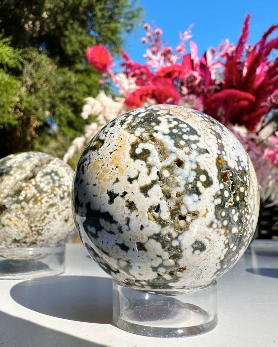 Ocean Jasper Sphere Baltic Mermaid