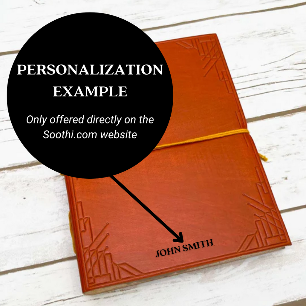 Plain Cover Leather Journal with Lined Pages Soothi