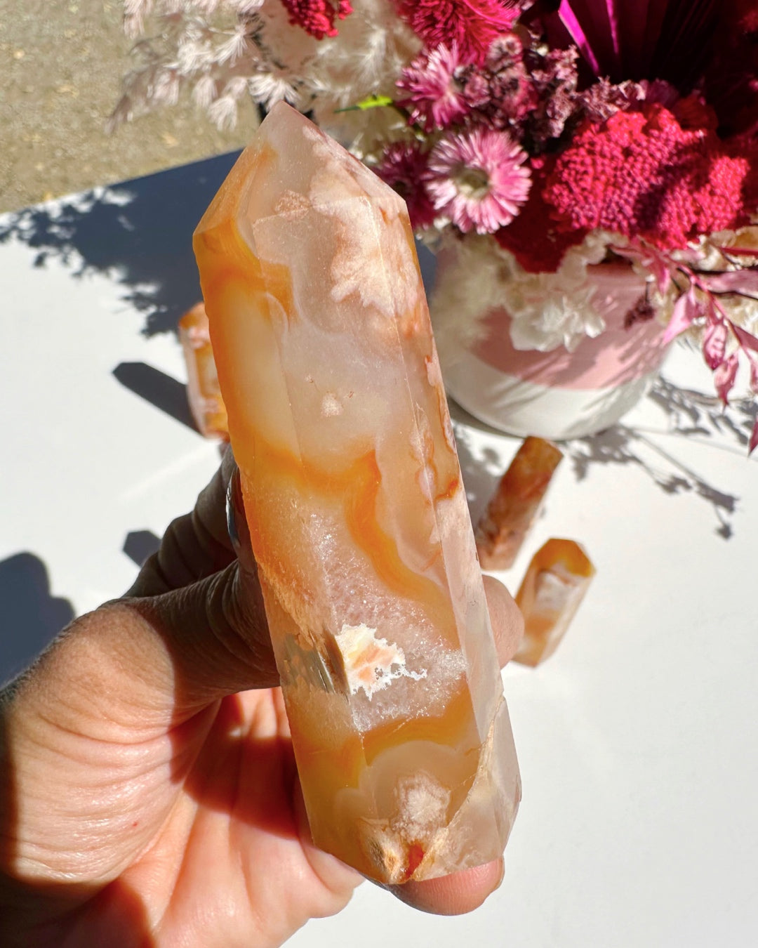 Carnelian Flower Agate Towers Baltic Mermaid
